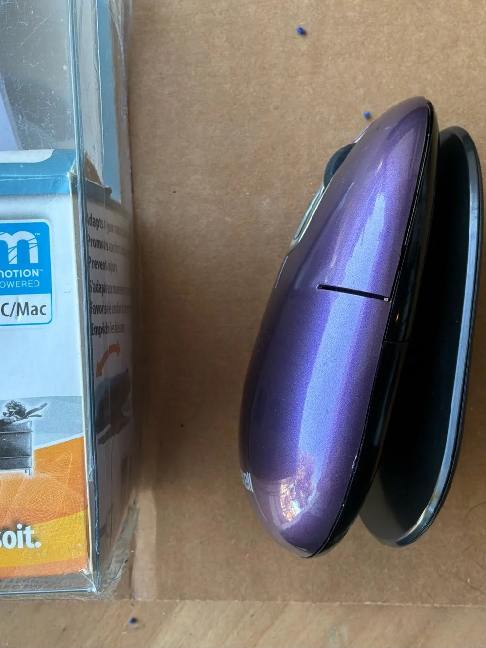 Maxwell Purple Wireless Optical Mouse - Ergonomic Comfort